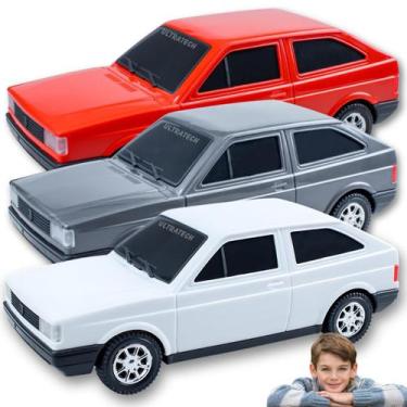 Imagem de Kit C/ 3 Carrinho Clássico Antigo Gol Quadrado Volkswagen Miniatura Co