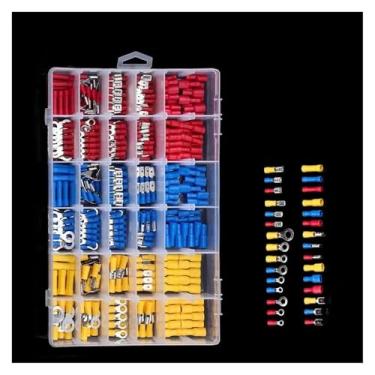 Imagem de 102/140/280/300/480/720 peças Conjunto de terminais de pressão a frio sortidos com alicate (480 peças)