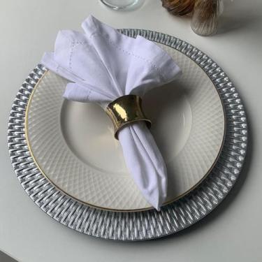 Imagem de 4 Sousplat Redondo Rattan Alto Padrão Lux Plastic Nz Ran Pr - Idealiza