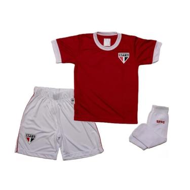 Imagem de Conjunto São Paulo Artilheiro - Camisa + Shorts + Meião - Infantil-Masculino