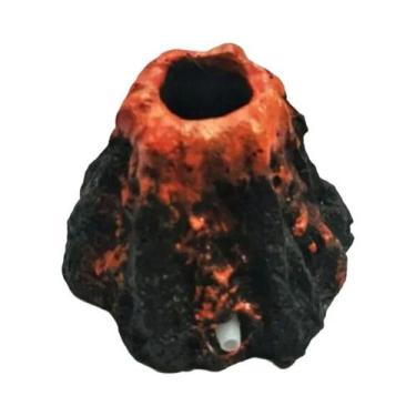 Imagem de Pedra Decorativa Vulcânica Para Aquário Com Aerador De Bolhas Para Pei