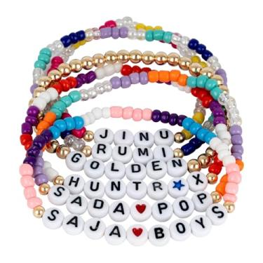 Imagem de GRBeid Para pulseiras, presentes, brinquedos, 3 conjuntos, para Huntrix Saja Boys Mercadoria para fãs de Rumi Mira Zoey, presentes de cosplay, acessórios de roupa, joias de amizade para mulheres_8