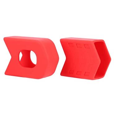 Imagem de Pissente 1 Par Protetor de Pedivela de Silicone para Bicicleta, Acessório de Manga para Bicicleta Com Material Antienvelhecimento, para a Maioria das Bicicletas de Estrada (vermelho)