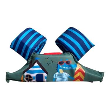 Imagem de Boia Tripla Panda Pool Jacaré na Maré B3-24 a 35 Kg Colete Infantil