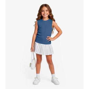 Imagem de Regata Básica Infantil Lisa Soletex Azul, 4, Azul