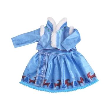Imagem de Boneca Reborn De 43 Cm Elsa Com Vestido Azul, Roupas De Fantasia Da Ra
