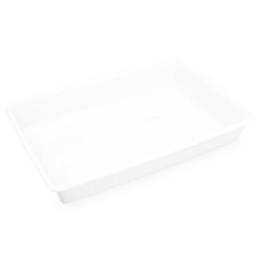 Imagem de Bandeja De Plastico Retangular Branca 17l Plasvale - 60x40x9cm (cxlxa) Branco