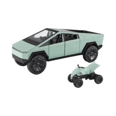 Imagem de Modelo De Cybertruck Prata Em Escala 1:24, Brinquedo De Metal Diecast 