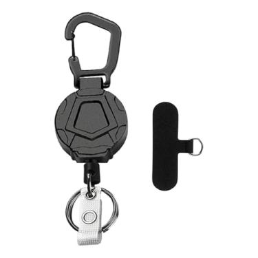 Imagem de KiBcsLic Chaveiro retrátil com cordão para celular, porta-crachá com mosquetão para esportes, Style F