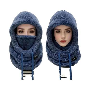 Imagem de Gorro De Pelúcia Quente Para Inverno, Fecho Com Cordão Elástico, Leve 