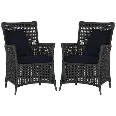 Imagem de Poltronas Igapó Alumínio Pintura Preta Corda Náutica E12 Preto