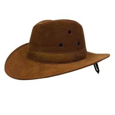 Imagem de Chapéu Boiadeira Adulto Camurça Premium - Genérico