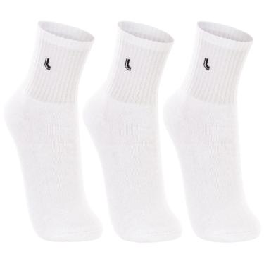 Imagem de Meia Kit 3 Pares Atoalhada Unissex Esportiva Dia a Dia Exercico Academia Cano Médio Lupo 03148-089