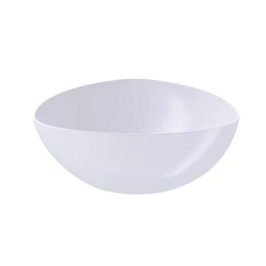 Imagem de Saladeira Triangular Tigela Plástica 5L Branca Essential Coza Pote Sob