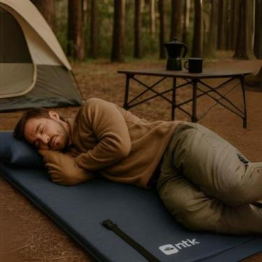 Imagem de Colchonete Inflável Camping Colchão para Dormir Deitar Piquenique Desc