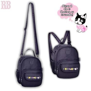 Imagem de Kit Mochila Rebecca Bonbon de Rodinhas Bolsinha P Estojo Box - Clio St