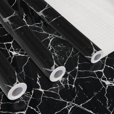 Imagem de Kit 3 Papel de Parede Adesivo Marmore Alta Temperatura 15M - Open Star