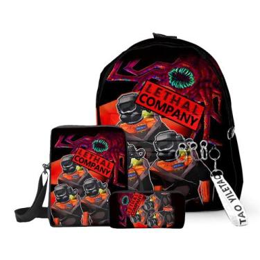 Imagem de Conjunto de mochilas Lethals Companys Anime School, 3 unidades/lote pa