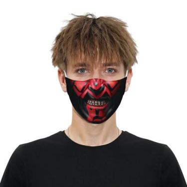 Imagem de Máscara facial de algodão respirável com estampa de caveira de Hallowe