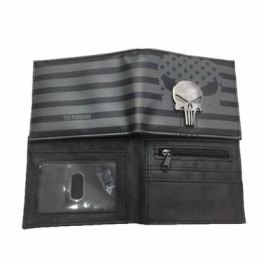 Imagem de Carteira dobrável fina de personagens de anime Wallet Punisherss - Yiw