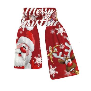 Imagem de Lenço de Natal e Inverno Pashmina Shawl Plush 160x25cm - Yiweisai