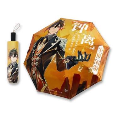 Imagem de Guarda-chuva Genshins Impacts Zhonglis Anime Windproof 100cm - yiweisa