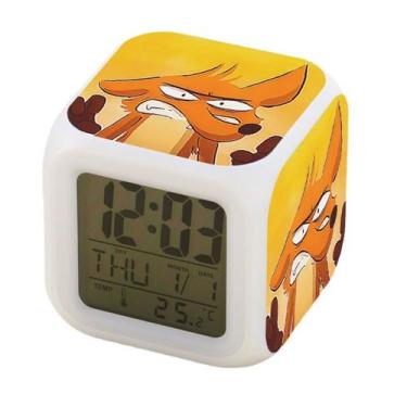 Imagem de Despertador Bigs Bads Fox Square LED digital com despertador - yiweisa