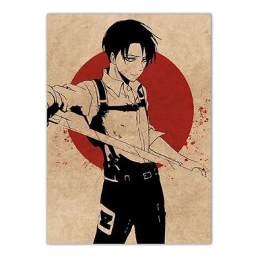 Imagem de Pôster Attack on Titan Anime Art 30x40cm Papel 30g - yiweisai