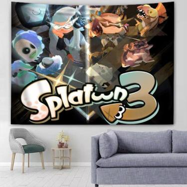 Imagem de Tapeçaria Splatoons Anime Manga Design 150x100cm Poliéster - Yiweisai
