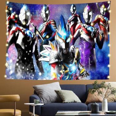 Imagem de Decoração de tapeçaria para pendurar na parede Ultramans Anime 150x130