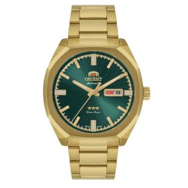 Imagem de Relógio orient masculino automatico dourado nh3gg008 e1kx