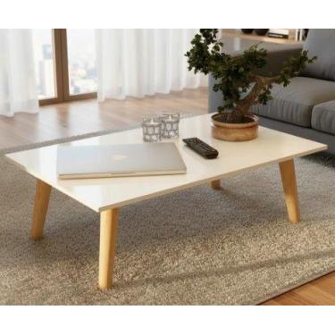 Imagem de Mesa de centro pés palito estrutural madeira - MovelariaPG, tampo bran