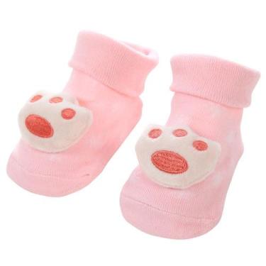 Imagem de Meias Baby Antiderrapante Sapatinho Bichinho Pantufas Divertidas linha