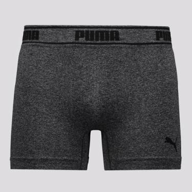 Imagem de Cueca Puma Boxer Sem Costura Preta Mescla, G
