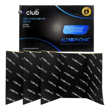 Imagem de Manta Acústica Audiophonic Club 3 Folhas 80x46cm Isolante Térmico e An