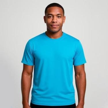 Imagem de Camiseta Manga Curta Proteção Solar UV Liso Piscina Praia-Masculino