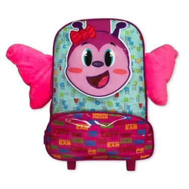 Imagem de Mochila Infantil Escolar Cor Rosa com Rodinha - Rocie