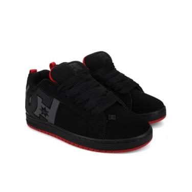 Imagem de DC Skate masculino Court Graffik Sq Low Shoe, Preto/cinza/vermelho, 14
