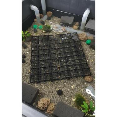 Imagem de Piso Plástico Modular Preto 2,5x25x50cm  Estrado Resistente - Congratu