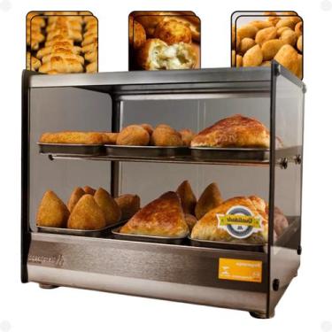 Imagem de Estufa Vitrine Expositor Quente Dupla De Salgados 220v - Marcpro