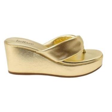 Imagem de Tamanco Bellaze Plataforma Dourado-Feminino