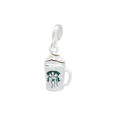 Imagem de Pingente Frappuccino Starbucks Banho Prata Pulseiras Berloques
