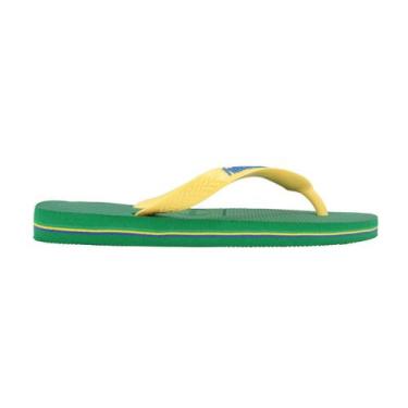 Imagem de Chinelo Havaianas Brasil Logo Verde, Vd, Verde, Amarelo, 43/44