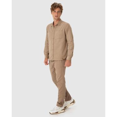 Imagem de Calça Chino Masculina Cadarço Frontal Em Sarja Com Elastano-Masculino