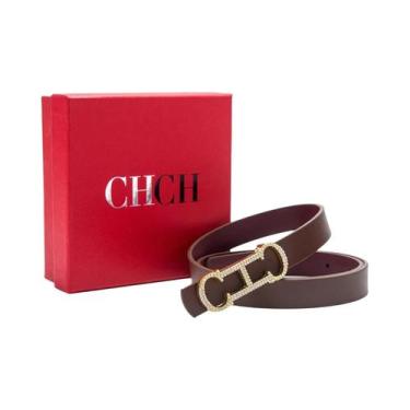 Imagem de Cinto Feminino De Couro Genuíno Com Fivela De Liga Para Calças Jeans E