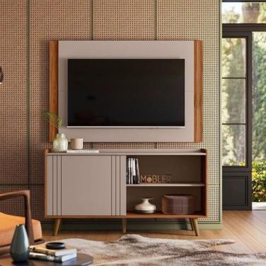 Imagem de Rack com Painel para TV até 50 Polegadas MDF 160cmx160,5cm Fresno New 