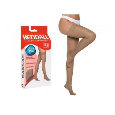 Imagem de Meia Kendall 7/8 Media Comp  Com Ponteira e Renda 1612, Castanho, P