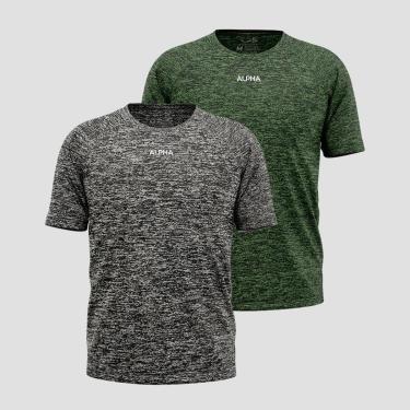 Imagem de Kit 2 Camisetas Dry Masculina Esportiva Academia Alpha Co-Masculino
