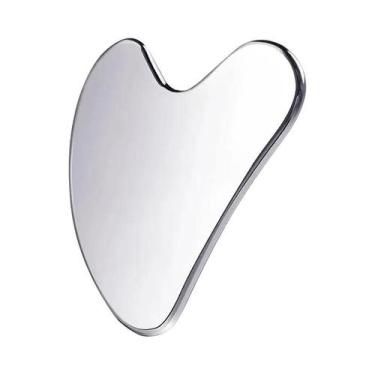 Imagem de Placa De Massagem Facial E Corporal Em Aço Inoxidável Gua Sha - Raspad