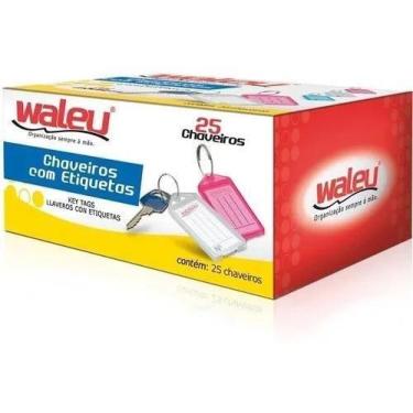 Imagem de Chaveiros Organizador Waleu c/ Etiqueta Plástico 25 Unid Cor - Congrat